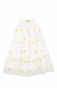 Zunie Kids' Embroidered Lemon Sleeveless Dress