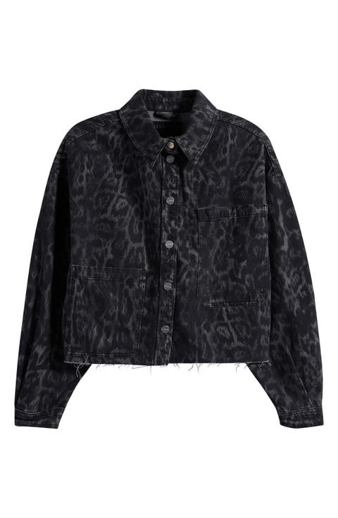 Leopard Denim Jacket