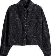 AllSaints Leopard Denim Jacket