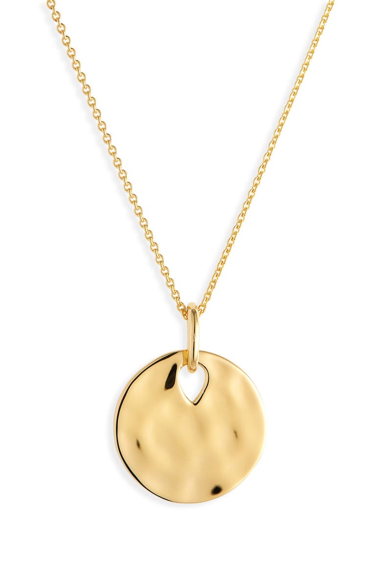 Monica Vinader Ziggy Pendant Necklace, Main, color, 18K Gold Vermeil