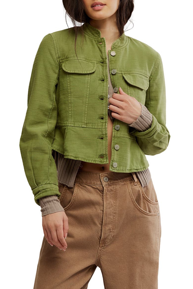 Jocelyn Utility Cotton Jacket, Main, color, CALLISTA GREEN
