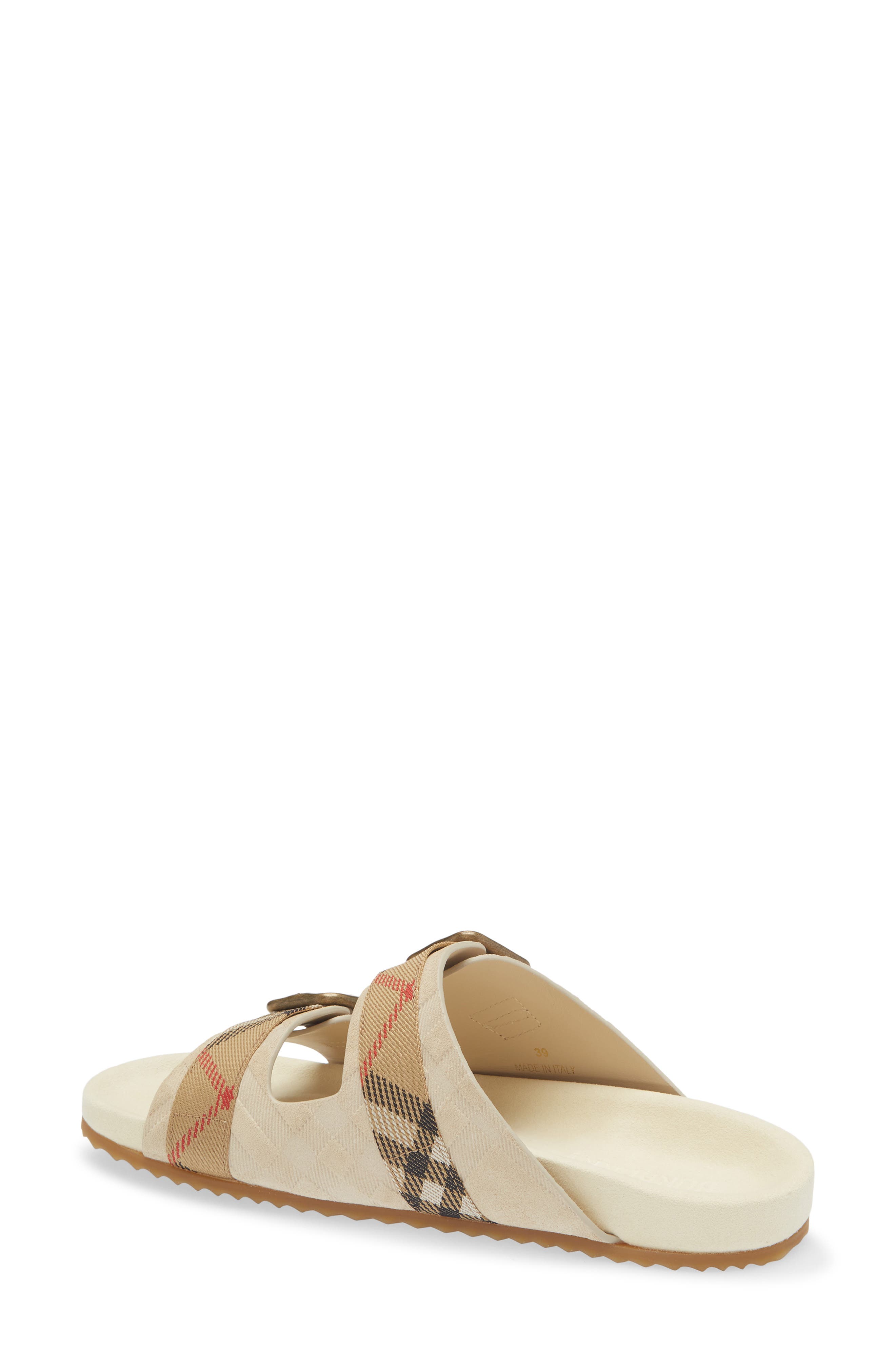 Burberry Urchin Slide Sandal, Alternate, color, Beige