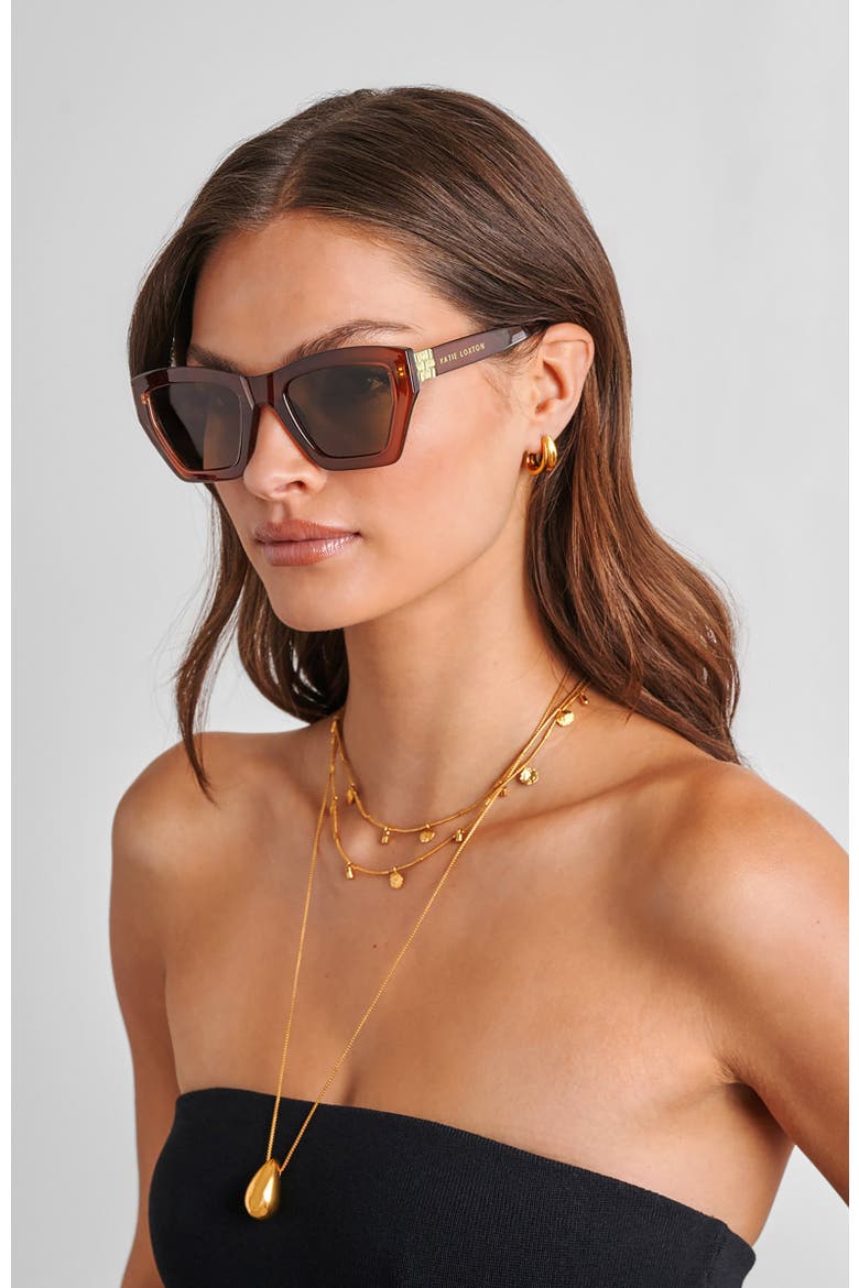 Palma Sunglasses, Alternate, color, Chocolate Transparent