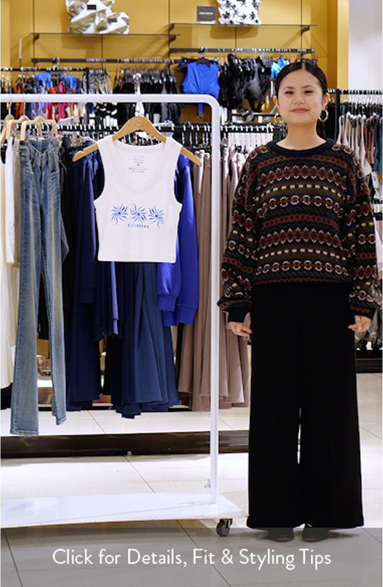 Miles Away Crop Cotton Graphic Tank, sales video thumbnail