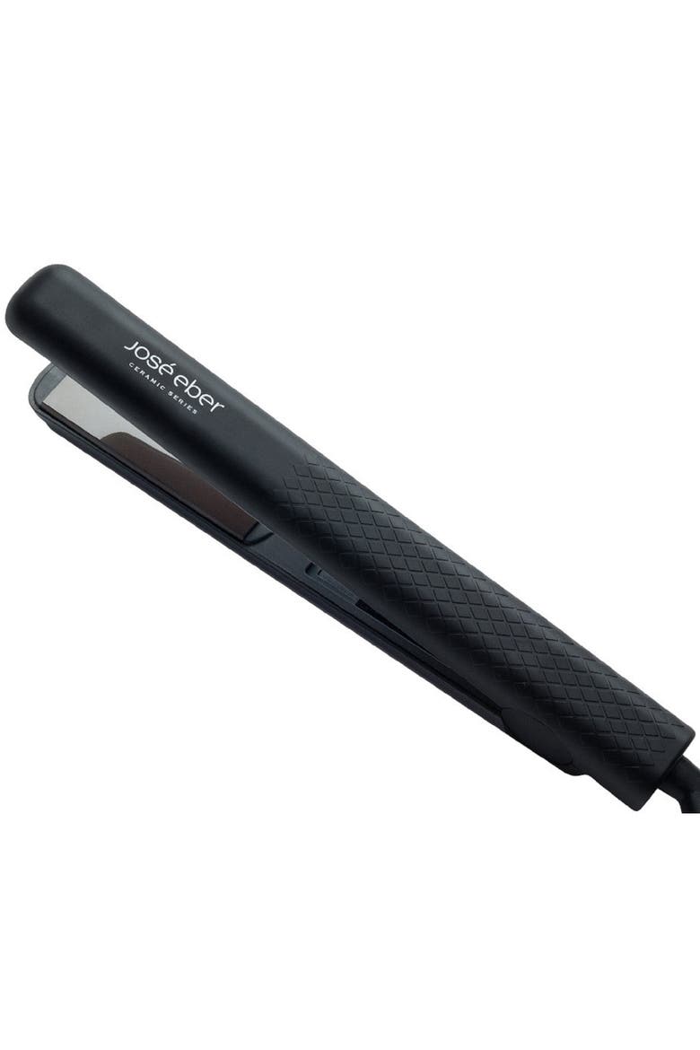 100% Pure Ceramic Flat Iron Black, 1.25" Plates, Main, color, Black