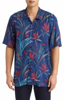 Tommy Bahama Manriscala Blooms Short Sleeve Silk Button-Up Shirt