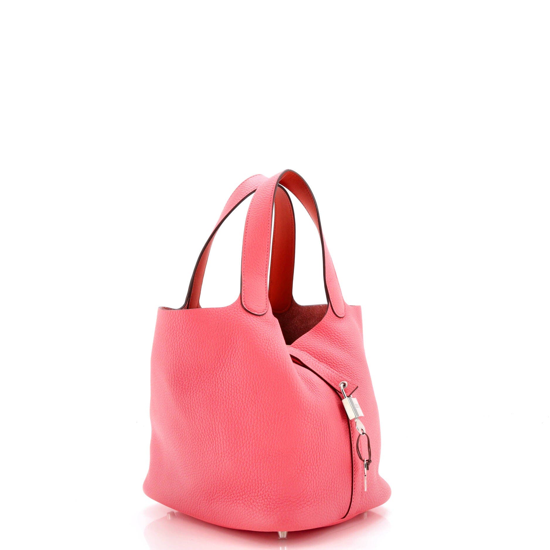 Eclat Picotin Lock Bag Clemence MM, Alternate, color, Rose Azalee