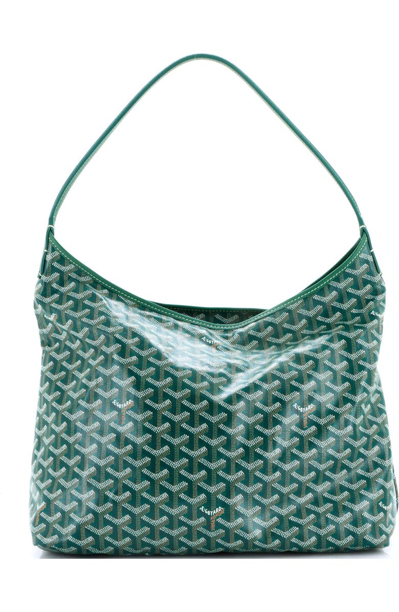 Pre-Owned Goyard Boheme Hobo Printed Coated Canvas, Main, color, Green