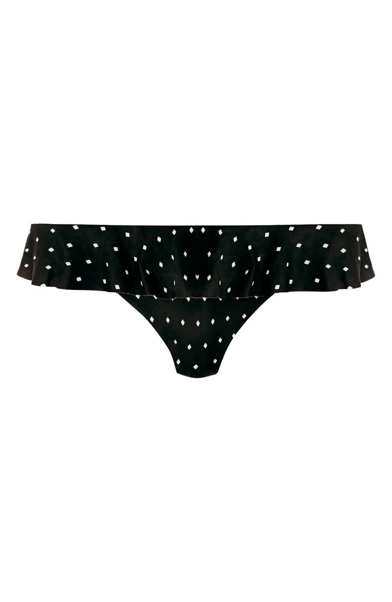 Freya Jewel Cove Italini Frill Bikini Bottoms, Alternate, color, Black