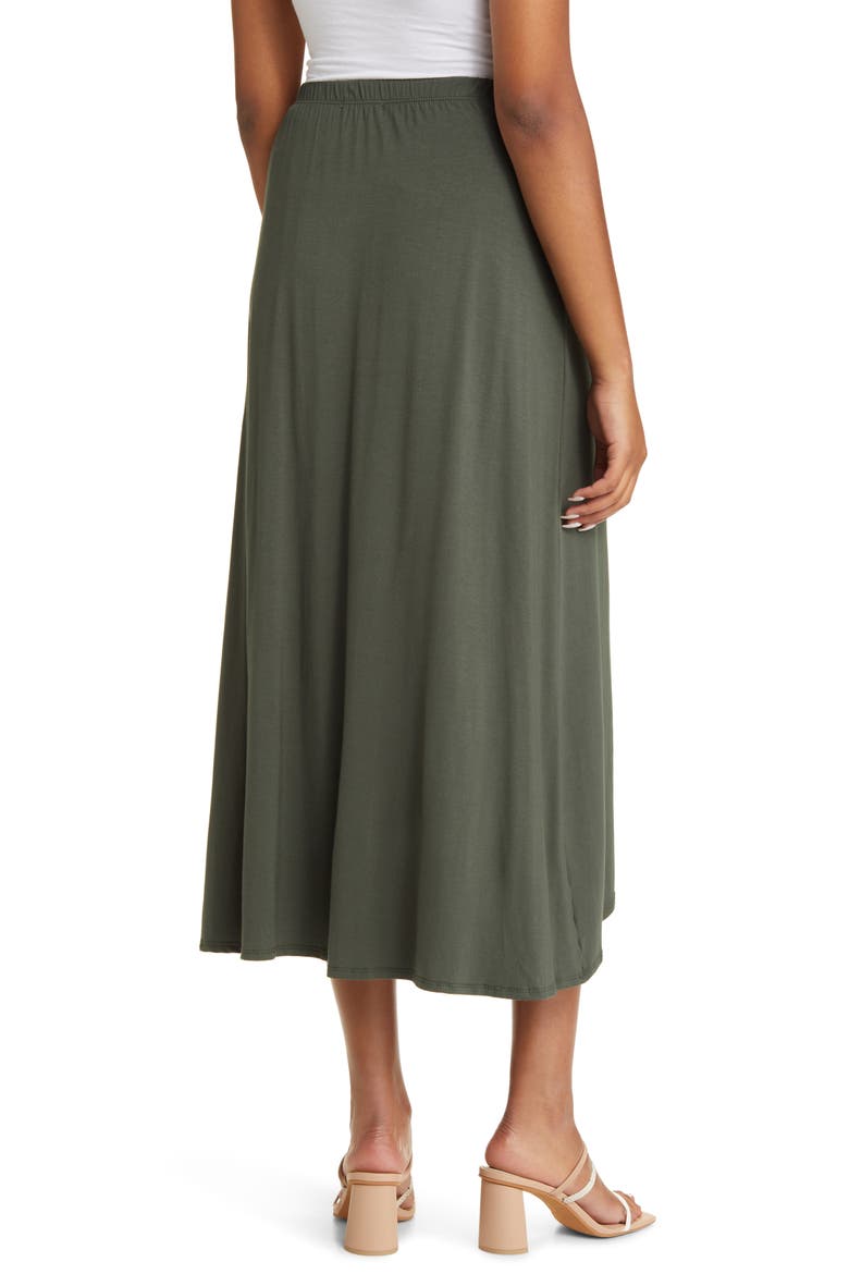 Faux Wrap Skirt, Alternate, color, OLIVE