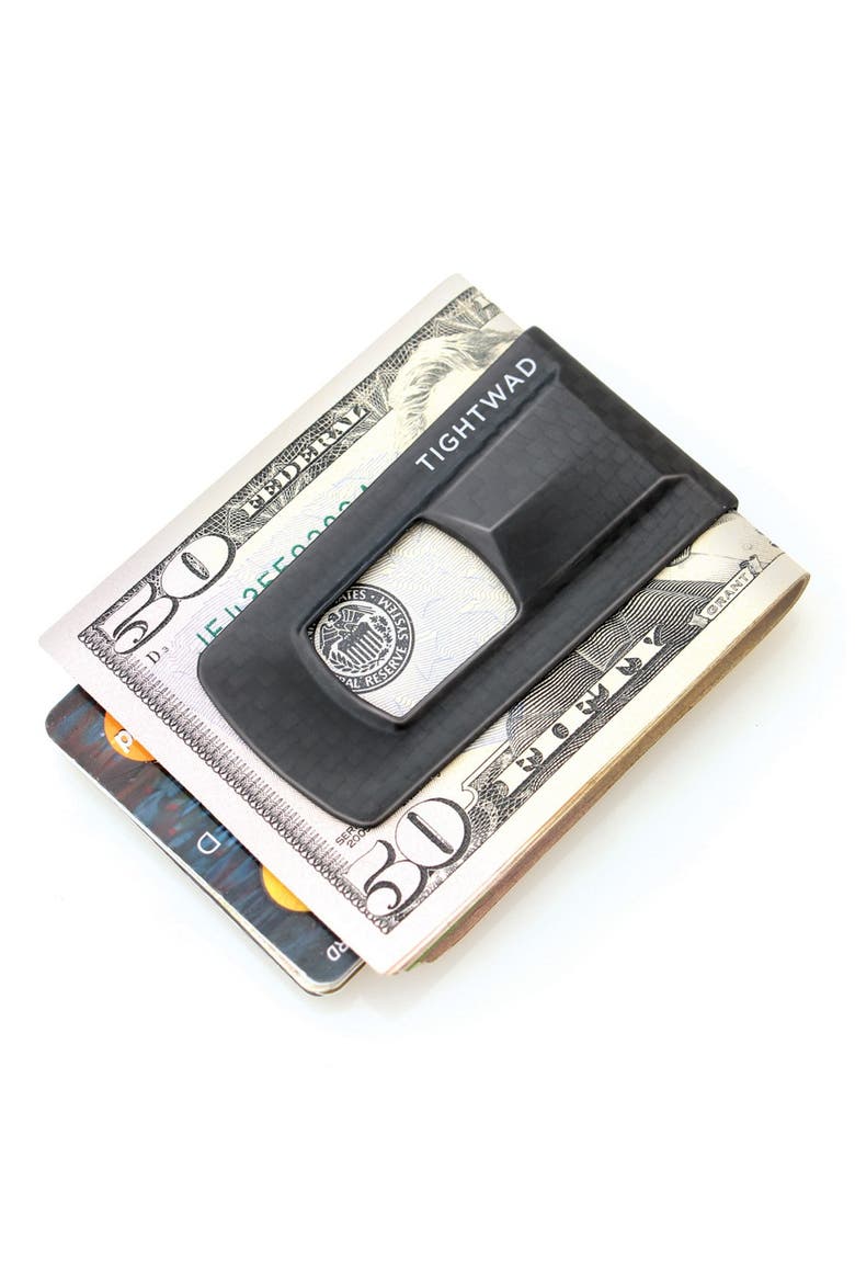 Carbon Fiber Money Clip, Alternate, color, BLACK CARBON FIBER