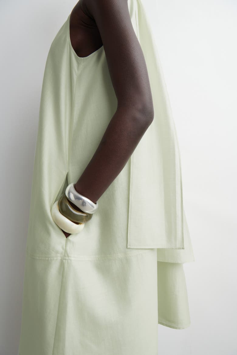 Fluid Halterneck Mini Dress, Alternate, color, LIGHT GREEN