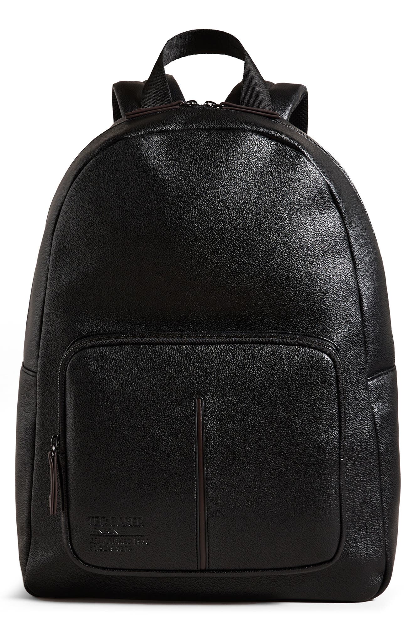 Ted Baker London Joss Faux Leather Backpack, Main, color, 