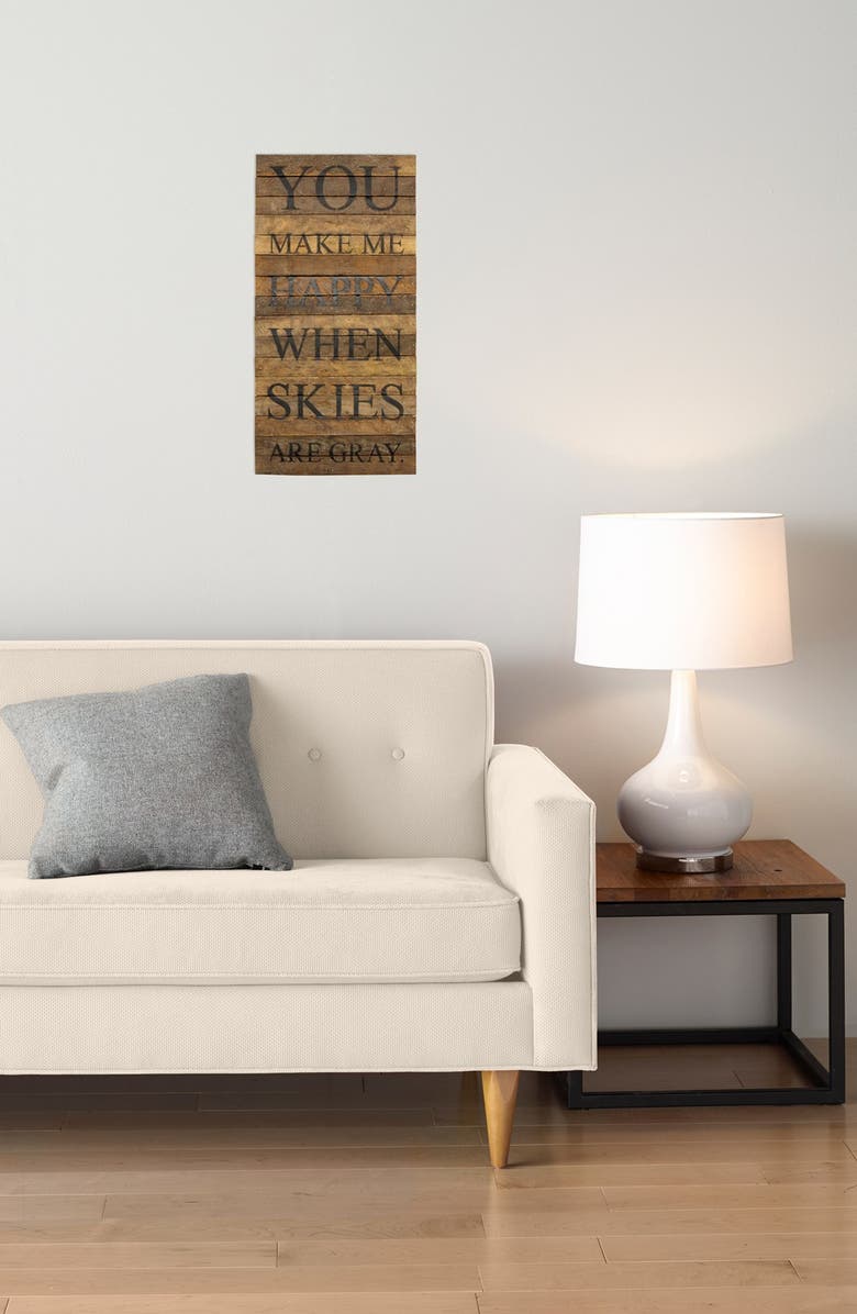 Second Nature By Hand 'You Make Me Happy' Wood Wall Plaque, Alternate, color, 