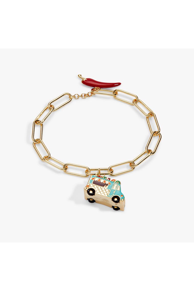 Taco Truck Toggle Bracelet, Main, color, Gold