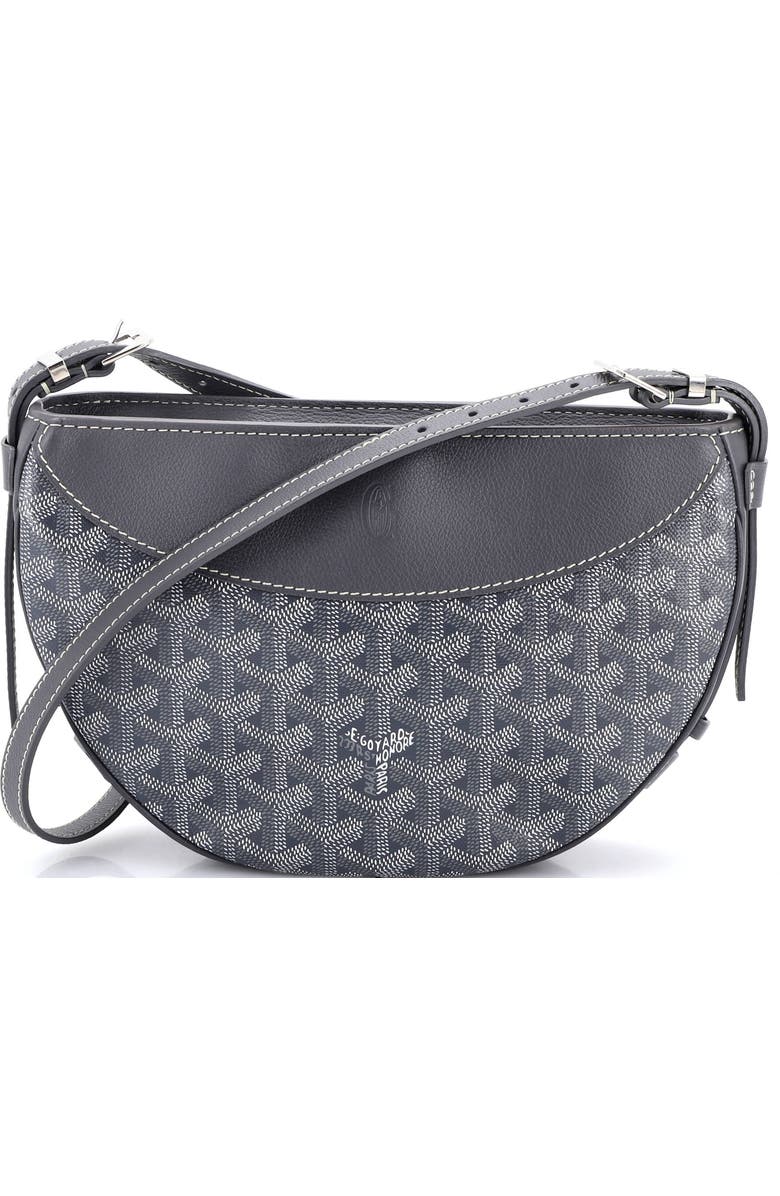 Pre-Owned Goyard Hirondelle Shoulder Bag Coated Canvas and Leather, Main, color, Gray