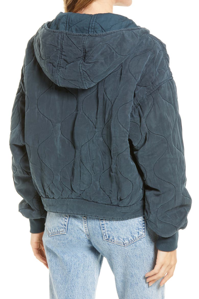 Quilted Hooded Jacket, Alternate, color, GARDENSCAPE