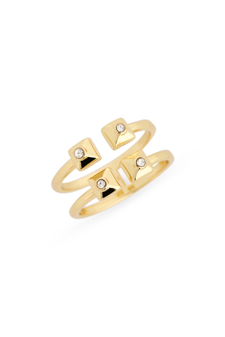 CZ Open Band Ring, Main, color, CLEAR/ GOLD