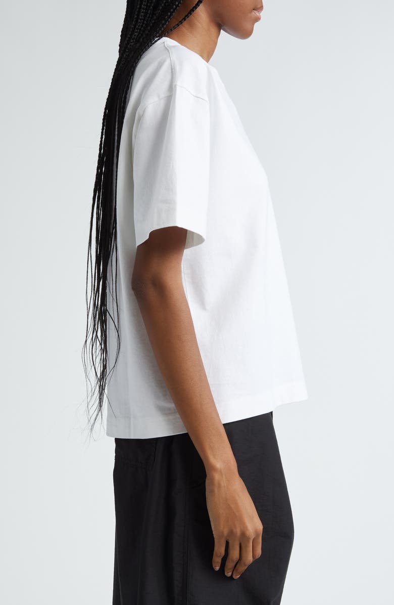 Acne Studios Edie U Stamp Logo Organic Cotton T-Shirt, Alternate, color, Optic White