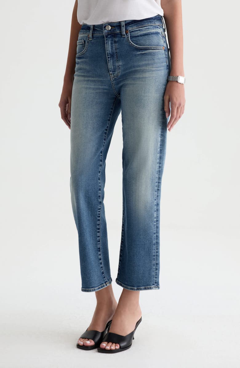AG Brinley Mid Rise Crop Straight Leg Jeans, Alternate, color, 15 Years Bouquet