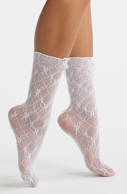 Love Lace Bow Socks