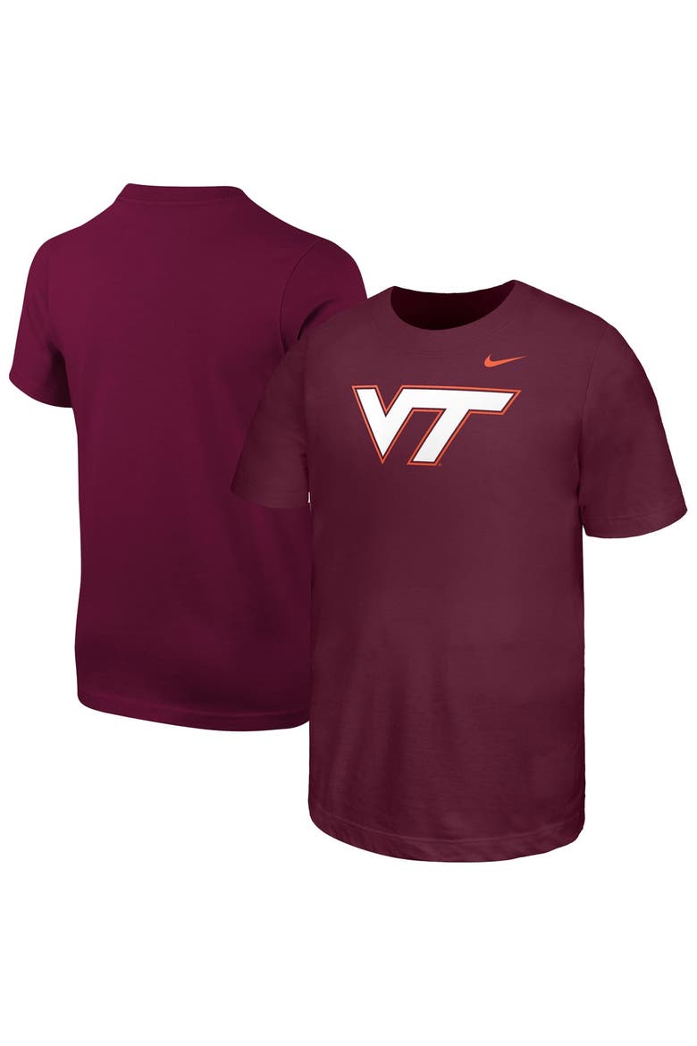 Youth Nike Maroon Virginia Tech Hokies Logo T-Shirt, Main, color, Maroon