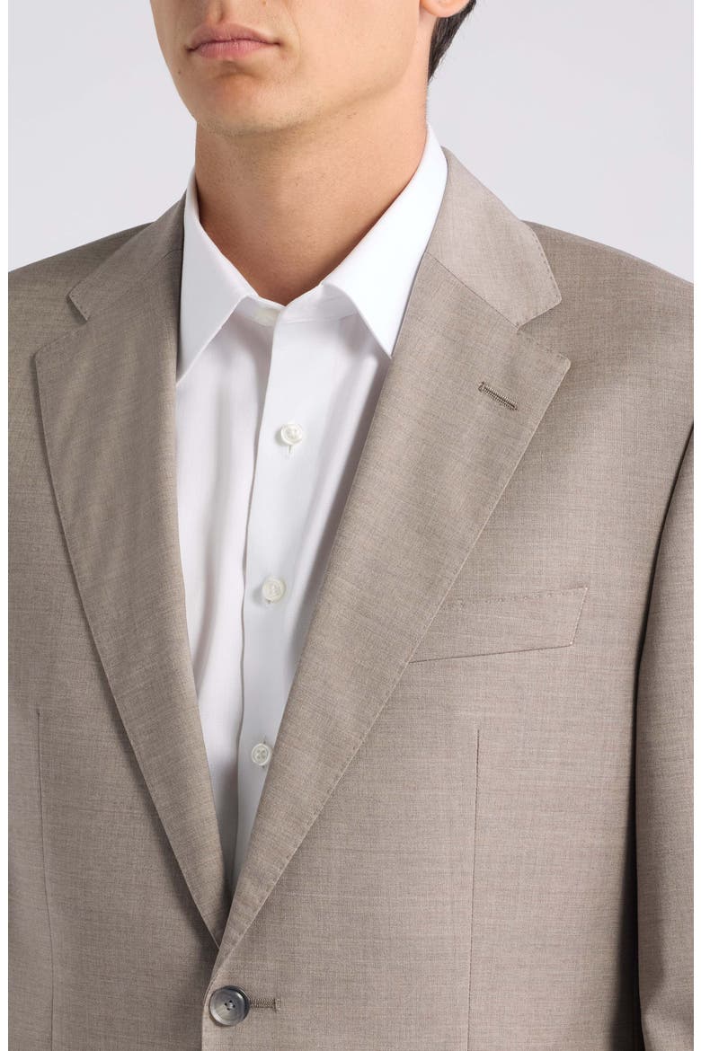 H-Jeckson Two-Button Wool Suit, Alternate, color, DARK BEIGE