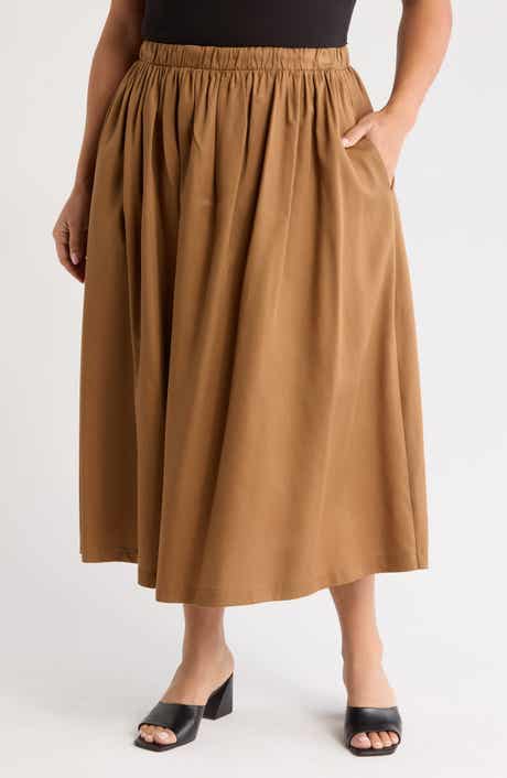 Renee C Flared Midi Skirt