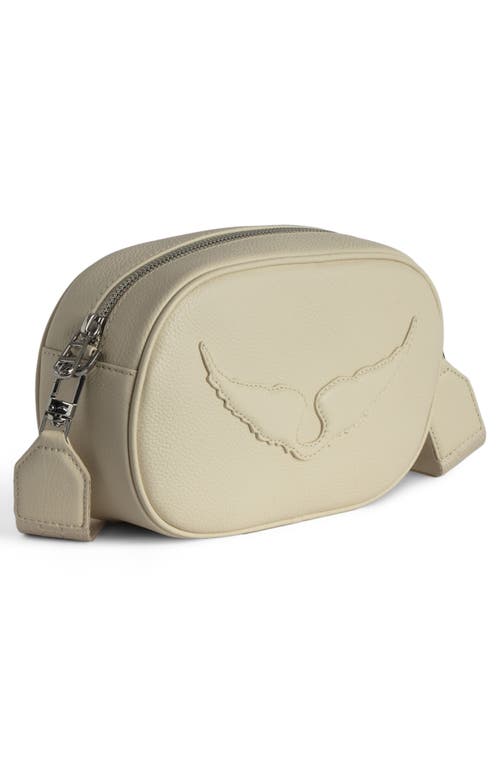 Zadig & Voltaire Rock With You Grained Leather Crossbody Bag In Neutral
