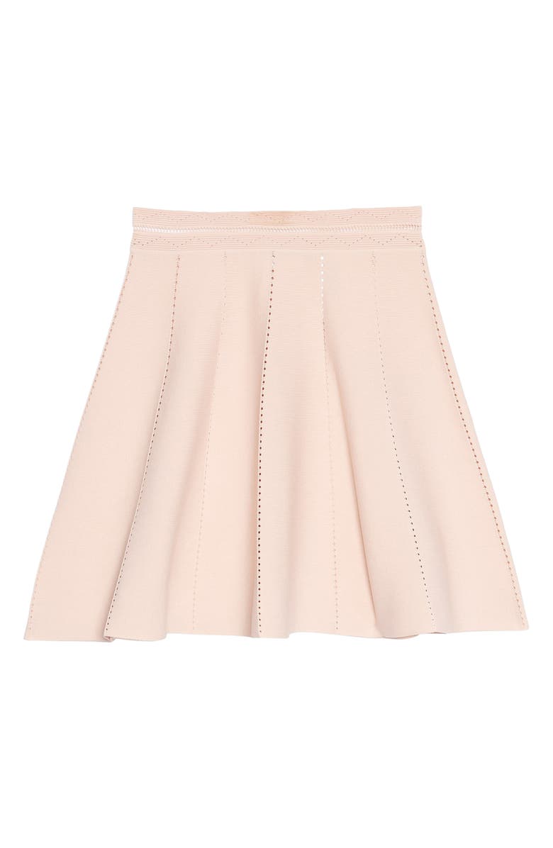 SANDRO Leonie Pointelle Sweater Skirt, Main, color, Rose Pale