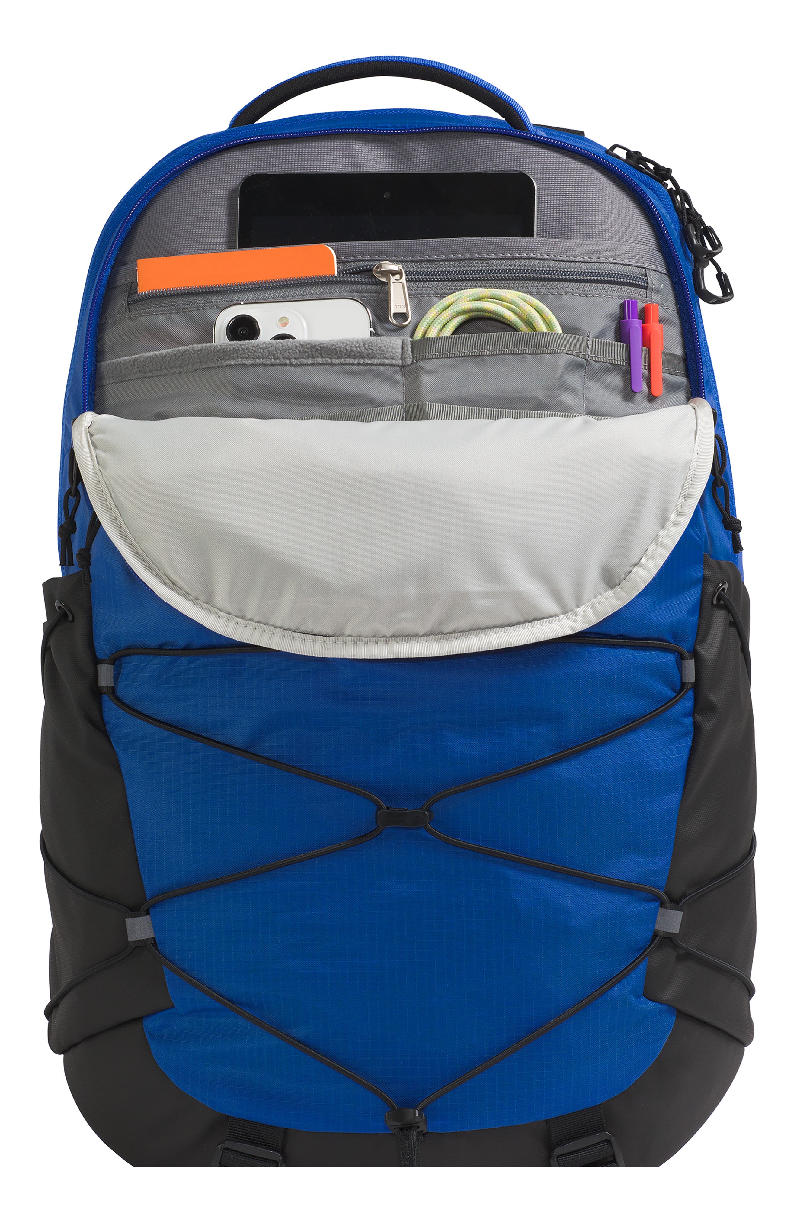 Kids' Borealis Backpack, Alternate, color, TNF BLUE/ TNF BLACK/ TNF BLACK