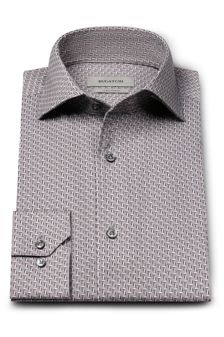 Devon OoohCotton® Geo Print Button-Up Shirt, Alternate, color, CEMENT