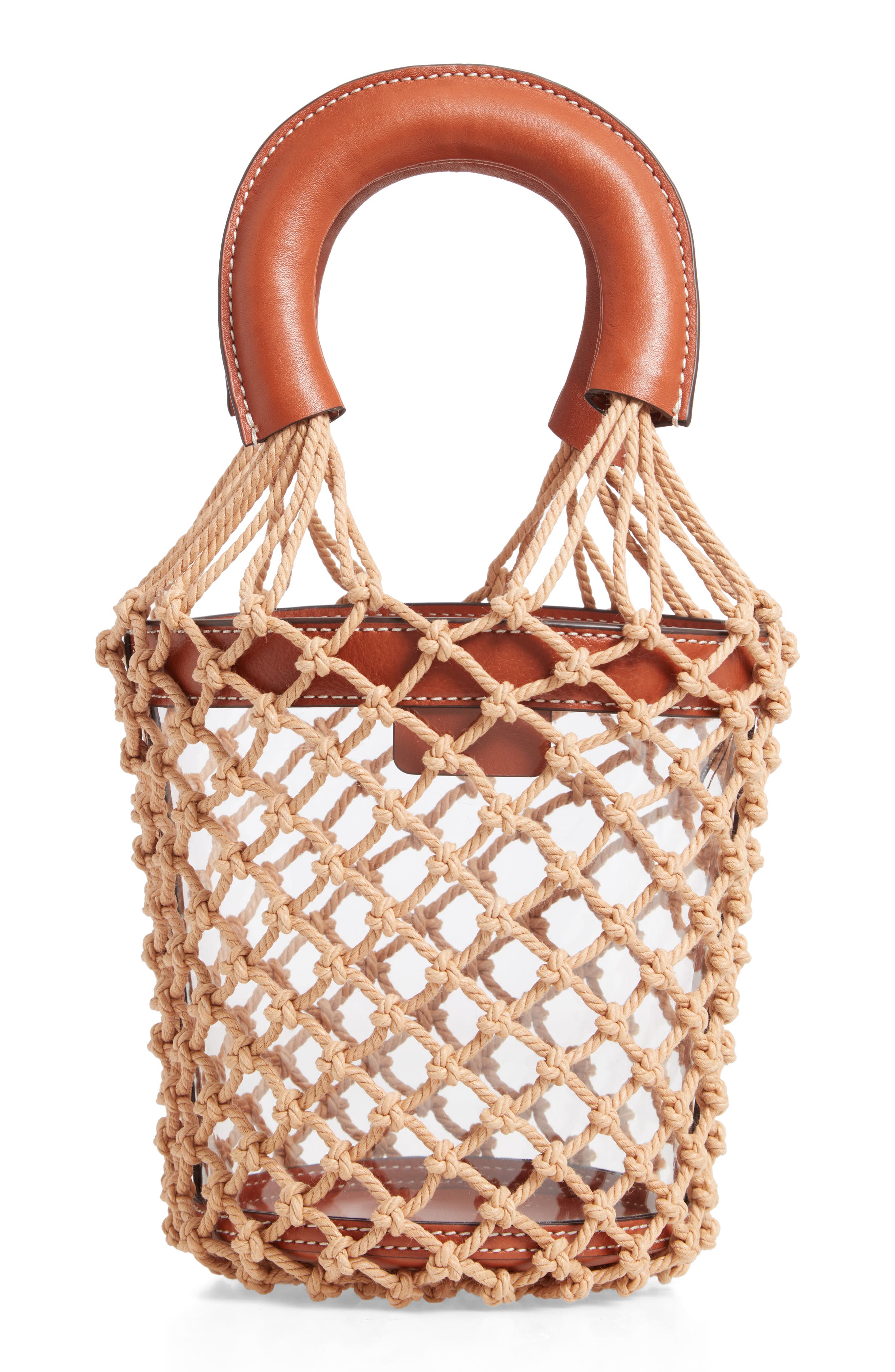 STAUD Moreau Caged Clear Bucket Bag, Alternate, color, 