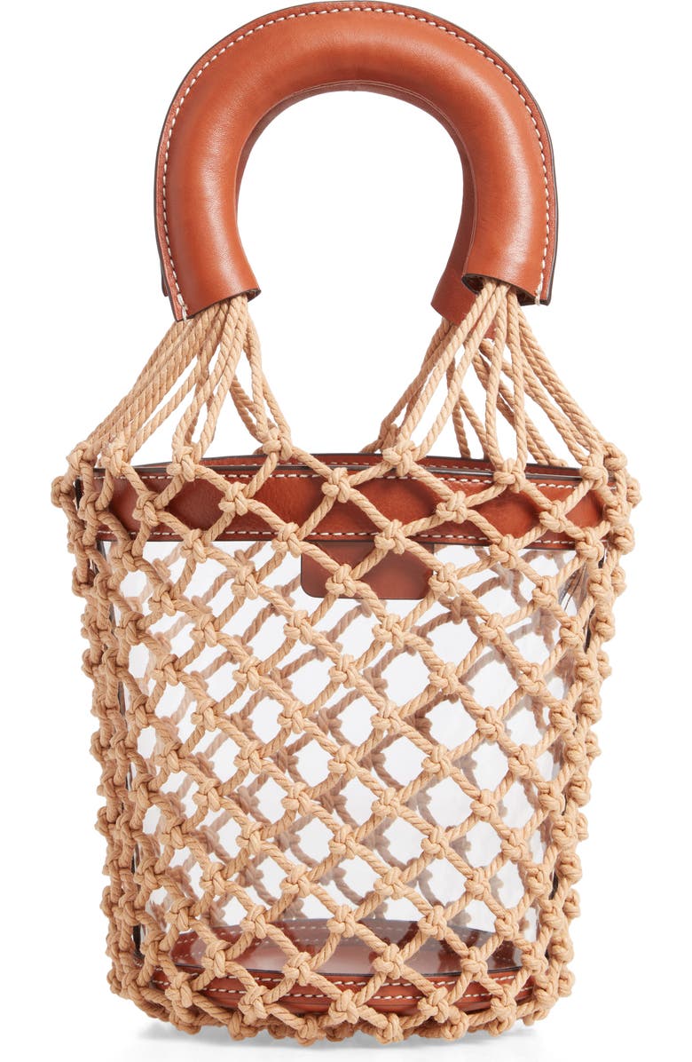 STAUD Moreau Caged Clear Bucket Bag, Alternate, color,
