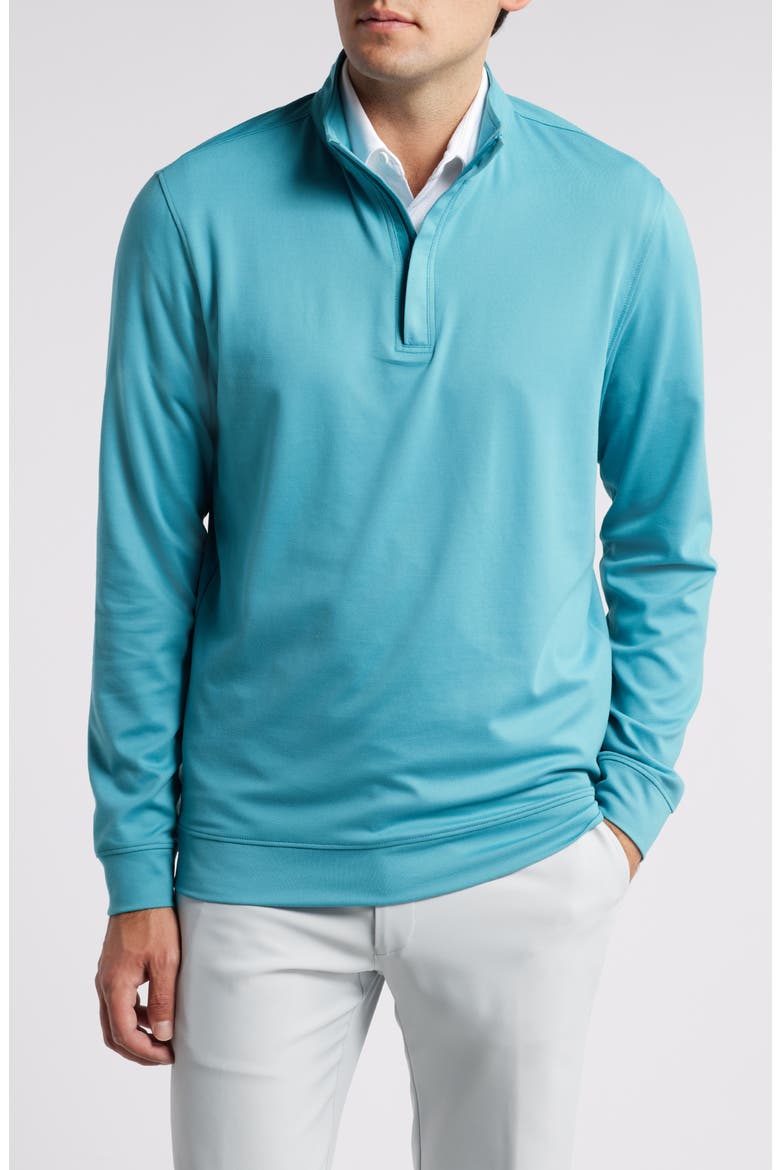McKinnon Quarter Zip Golf Pullover, Main, color, PACIFIC