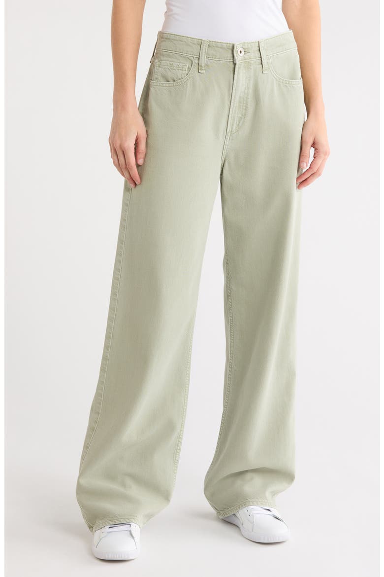 Lori Mid Rise Wide Leg Jeans, Main, color, SAGE