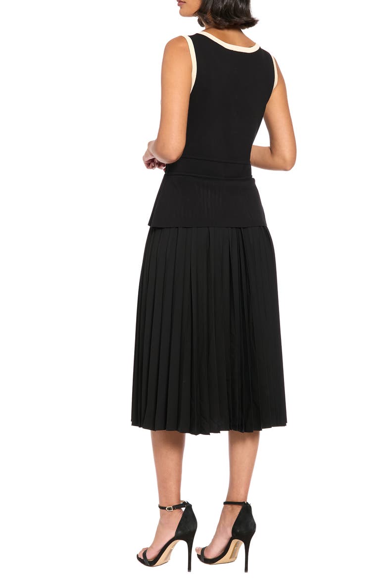 Tipped Twofer Sweater Dress, Alternate, color, BLACK B312