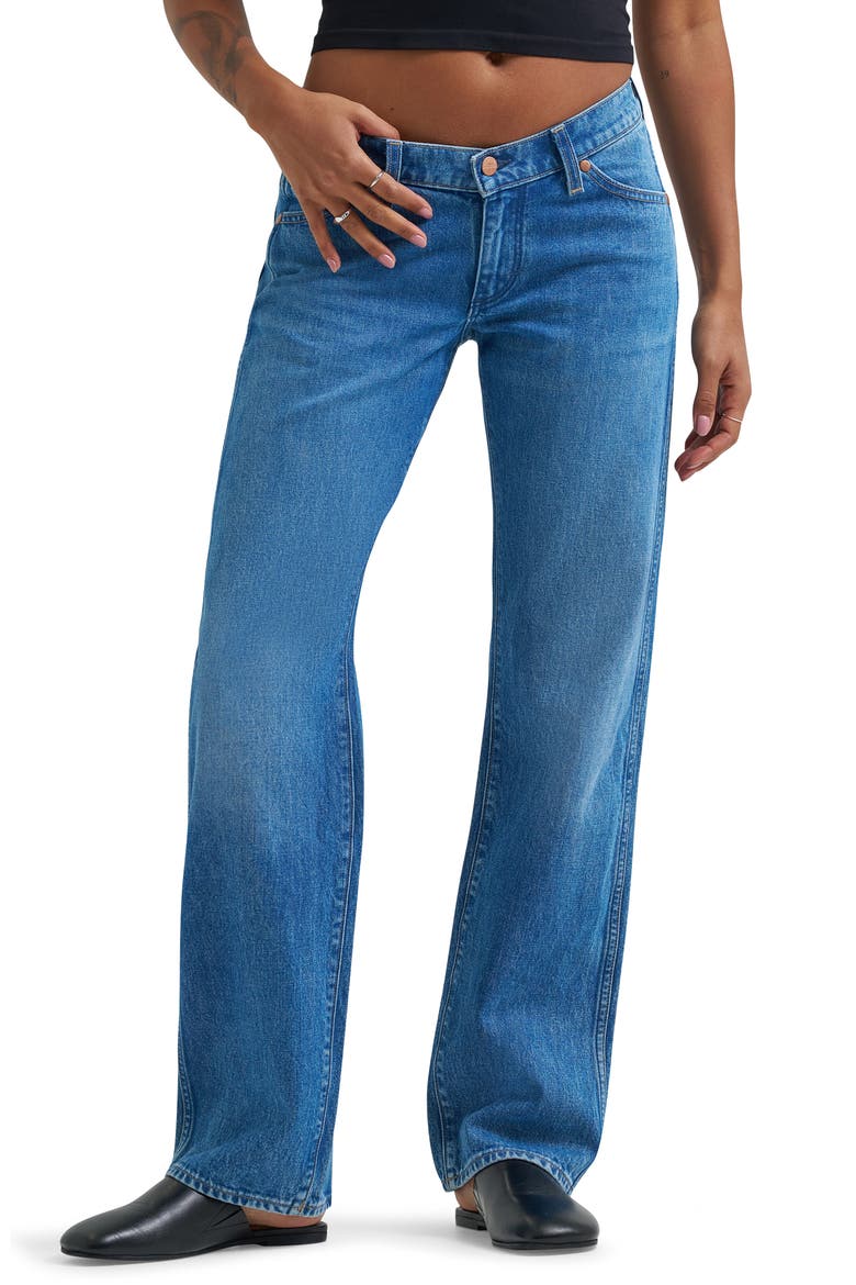 Cowboy Low Rise Straight Leg Jeans, Main, color, LASSO LAGOON