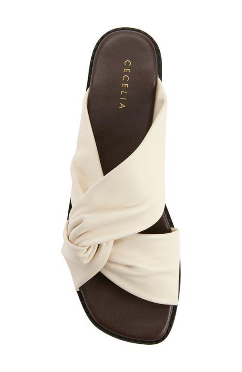 Cecelia New York Idea Slide Sandal In Alabaster