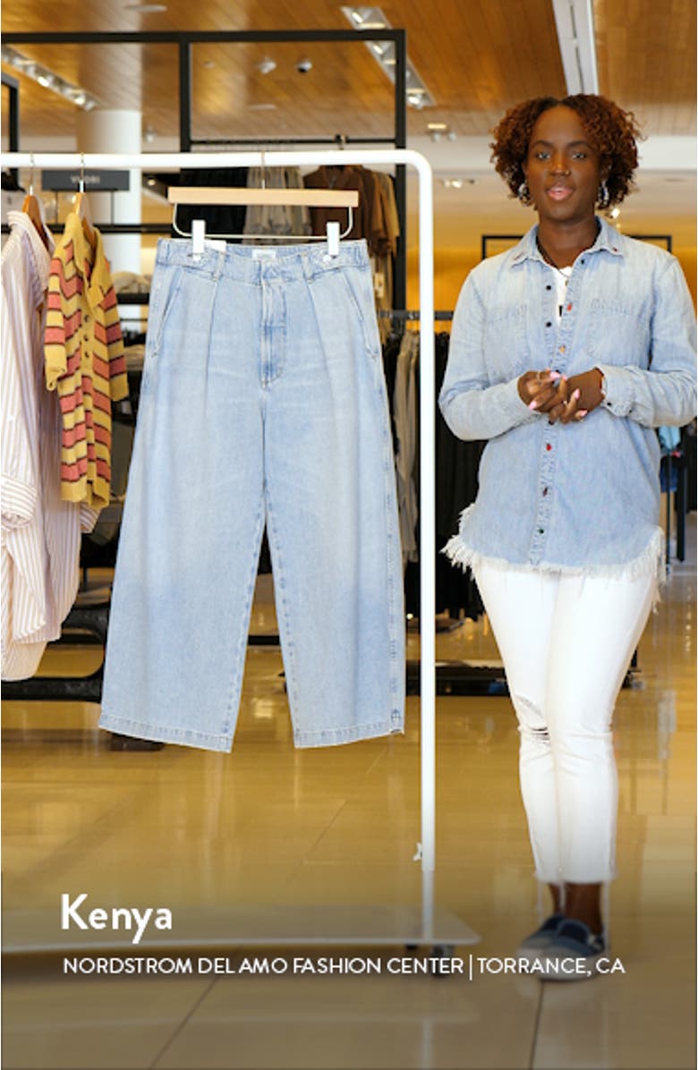 Payton High Waist Cotton Wide Leg Trouser Jeans, sales video thumbnail