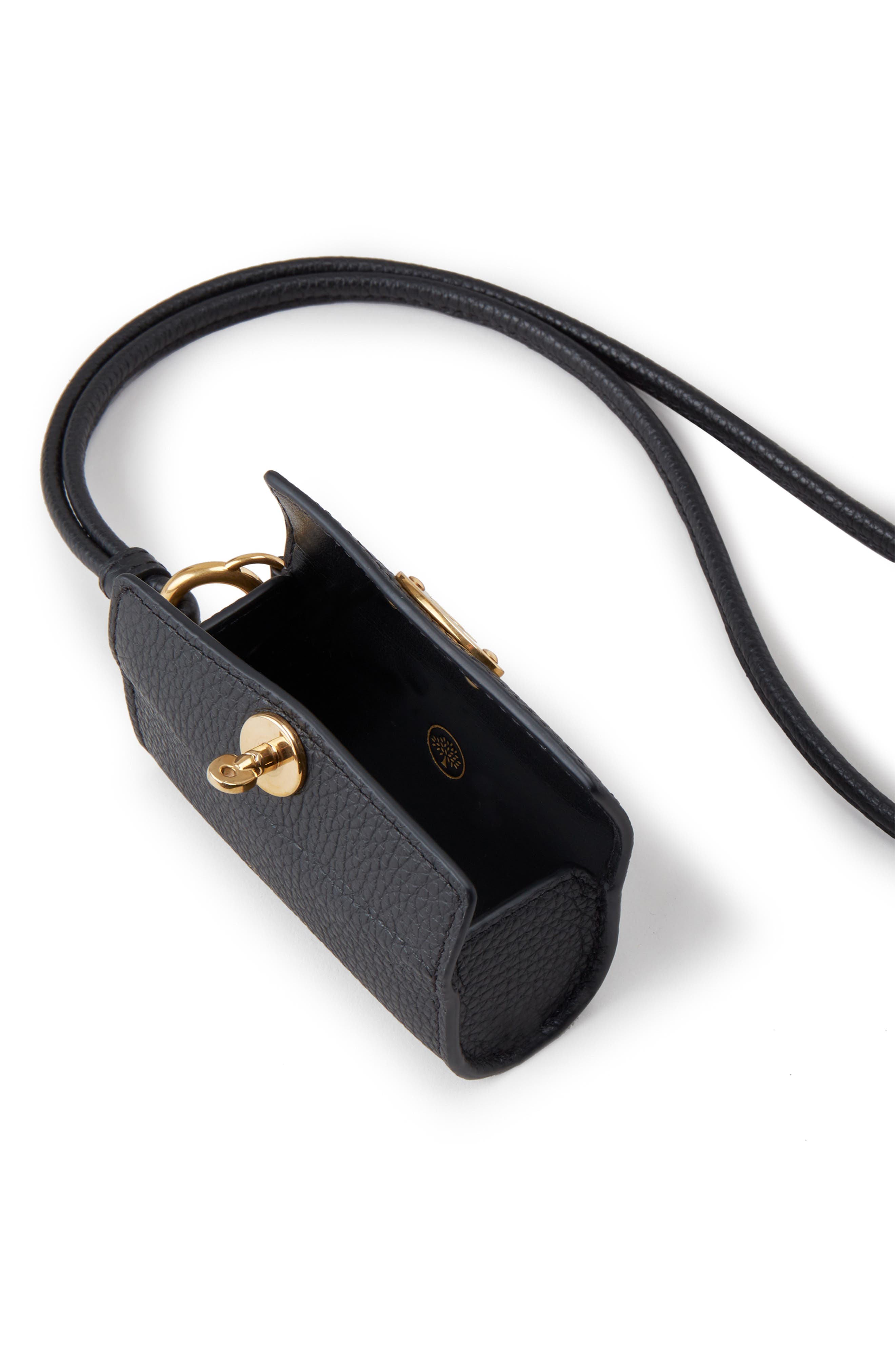 Mulberry Leather Lipstick Case Wristlet, Alternate, color, 