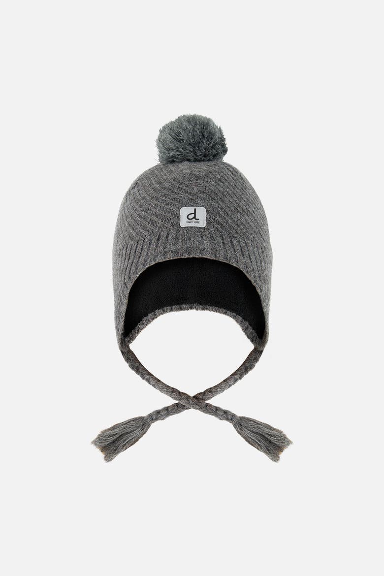 Fleece-Lined Peruvian Knit Hat, Main, color, Cool Dark Grey