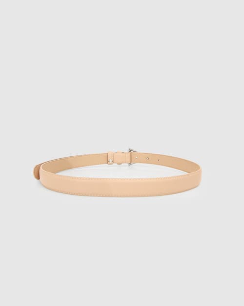 Belle & Bloom Bermuda Triangle Leather Belt In Latte