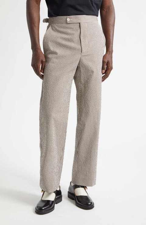 Café Stripe Seersucker Trousers