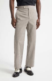Bode Café Stripe Seersucker Trousers