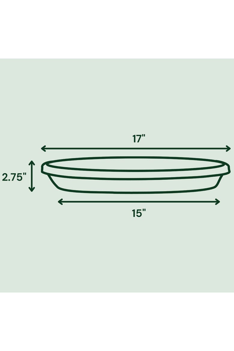 Terra 17 Inch Resin Saucer, Alternate, color, Gray