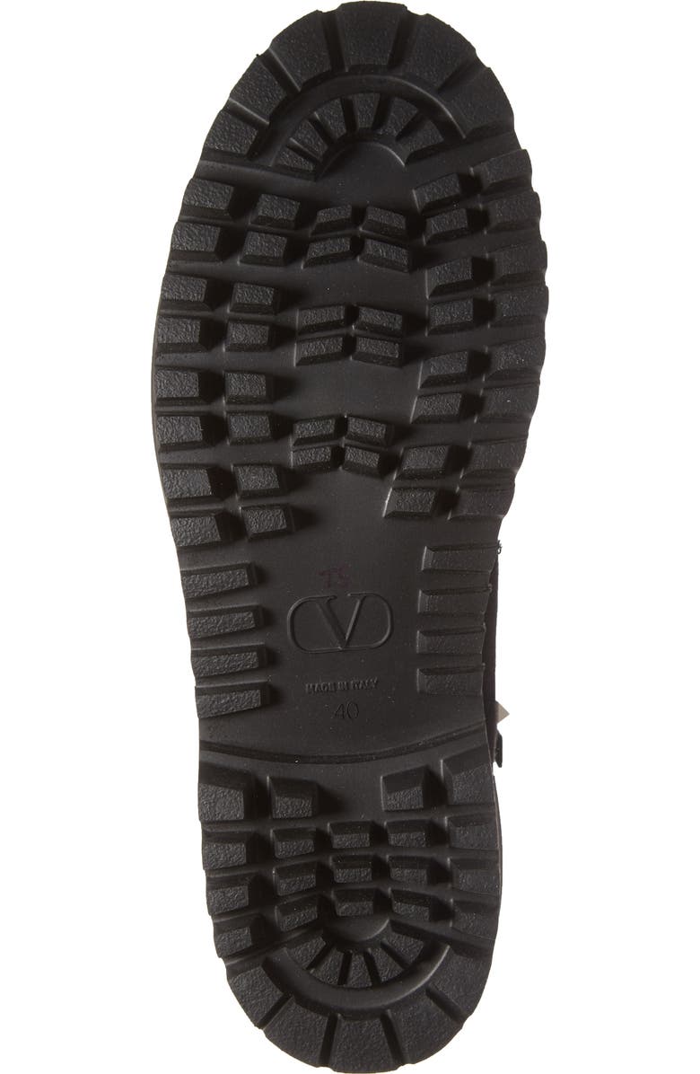 Valentino Garavani Rockstud Cap Toe Combat Boot, Alternate, color,