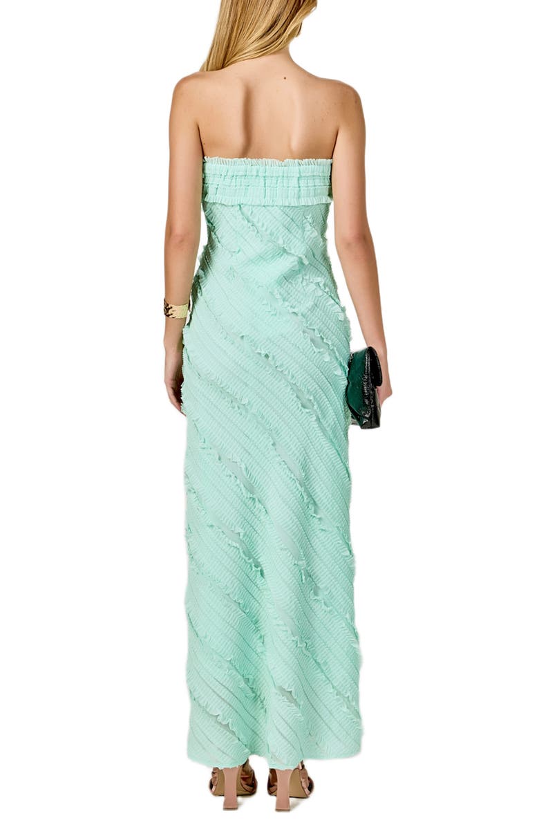 Endless Rose Ruffle Strapless Maxi Dress, Alternate, color, Mint