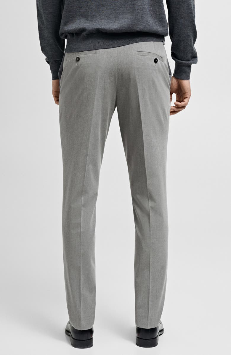 MANGO Super Slim Fit Stretch Suit Pants, Alternate, color, Grey