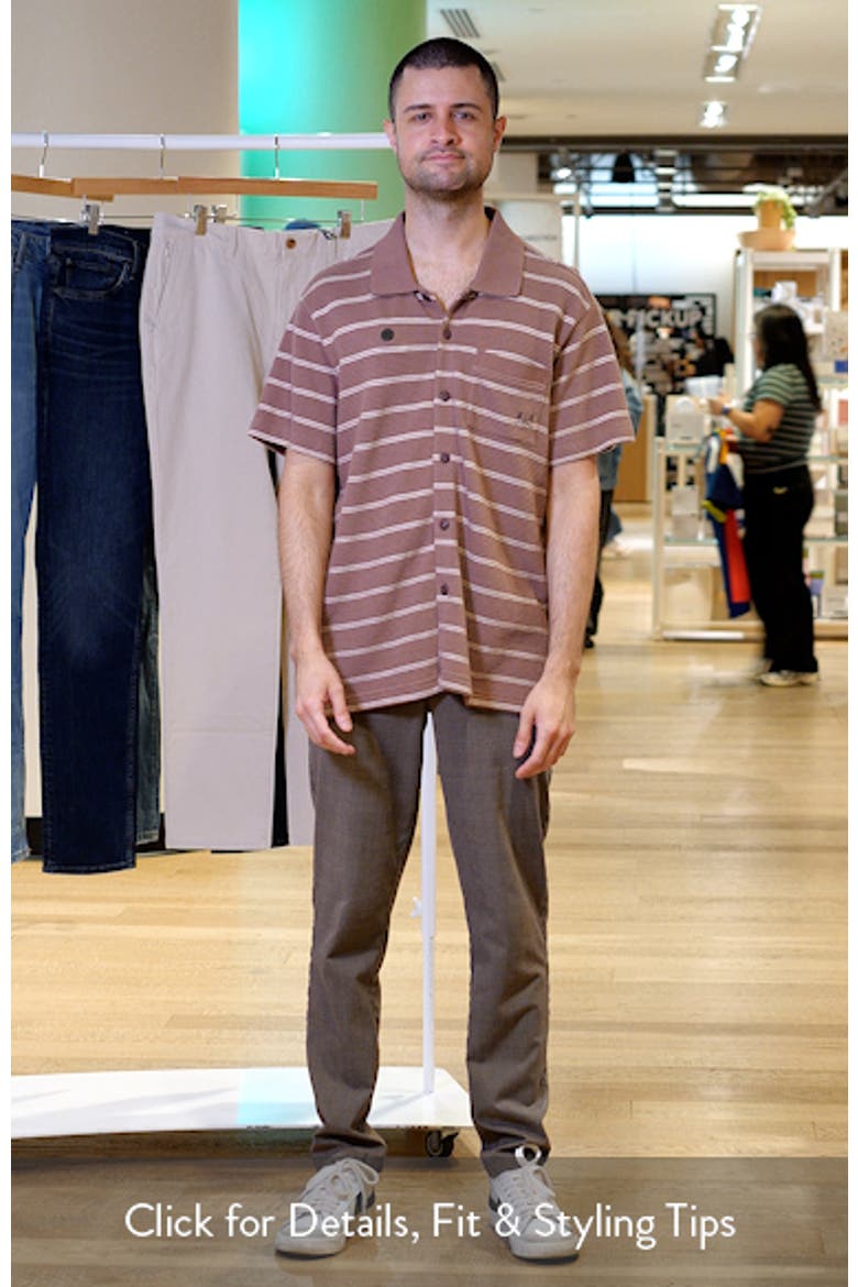 Shayne Short Sleeve Cotton Knit Button-Up Shirt video